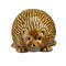 Roman 3.5" Pudgy Pals Relaxed Spined Tan Porcelain Hedgehog Table Top and Garden Figure